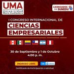 UMA realizará Congreso Internacional de Ciencias Empresariales