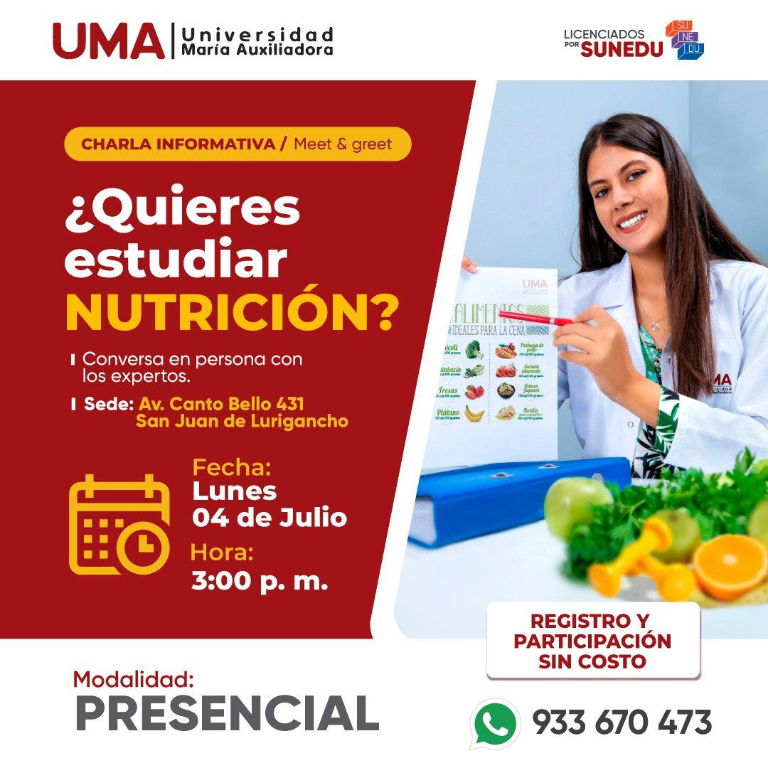 Nutrición y Dietética – Universidad Maria Auxiliadora