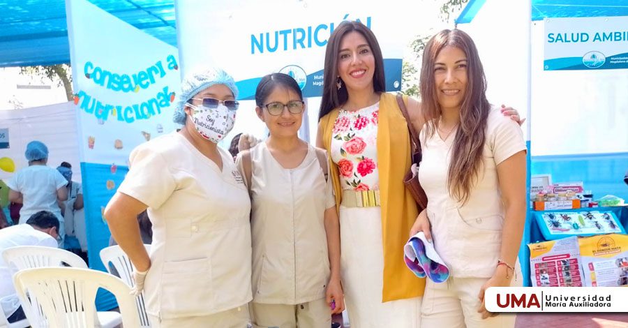 Estudiantes de la Universidad María Auxiliadora participan de campaña de salud organizada por la Municipalidad de Magdalena