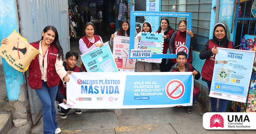 Estudiantes de la UMA promueven el cuidado del medio ambiente en San Juan de Lurigancho como parte del proyecto SUMA