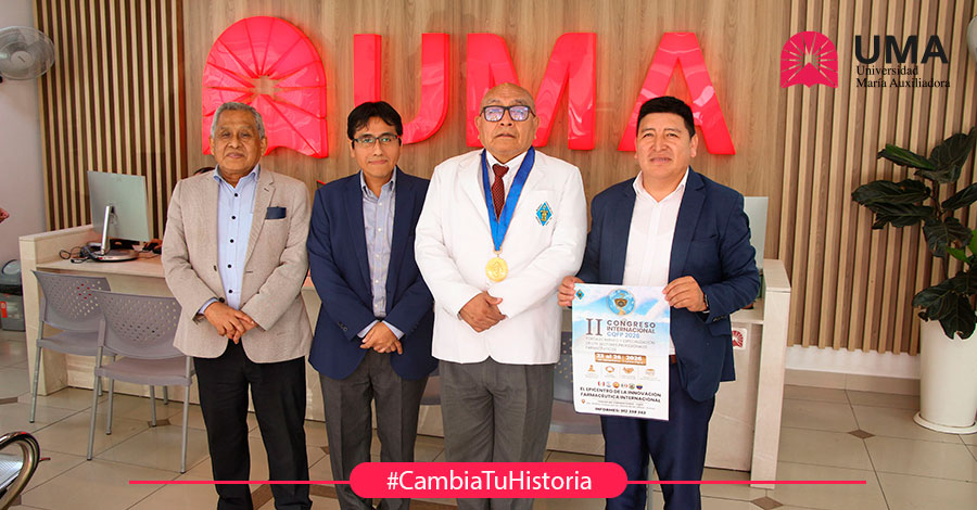 Autoridades del Colegio Químico Farmacéutico del Perú visitaron la UMA para fortalecer la formación y actualización profesional de nuestros estudiantes